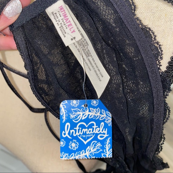 Free People Black Lace Strappy Bandeau | Size S or M - Picture 12 of 12